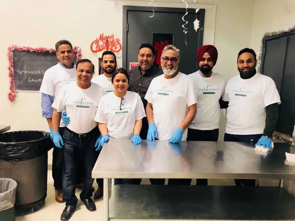 Perminder Chohan Foundation volunteers at a community kitchen